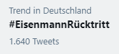 salomon_alex's tweet photo. Trends 2020/21 #EisenmannRücktritt https://t.co/8k4D6927im
