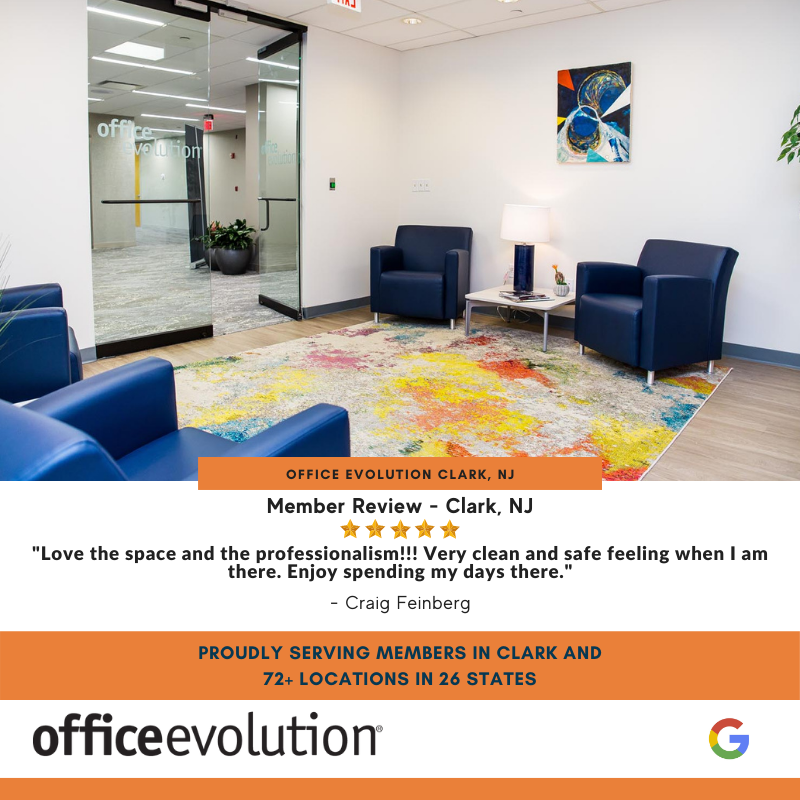Nationwide, Office Evolution offers flexible workspace that is close to home, with private offices and a great culture. Hear what our members are saying: 

#OfficeEvolution #OEClark #nationwidenetwork #professional