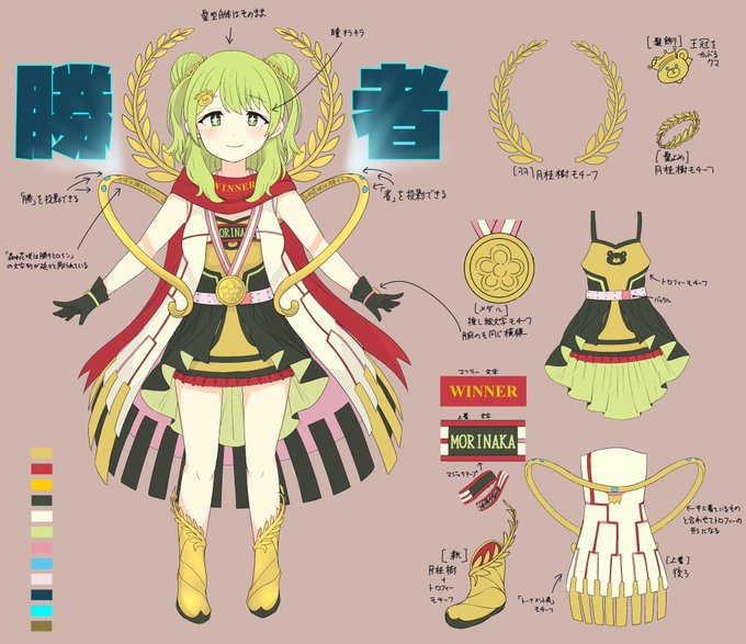 森中花咲勝ちヒロイン衣装コンテストのtwitterイラスト作品