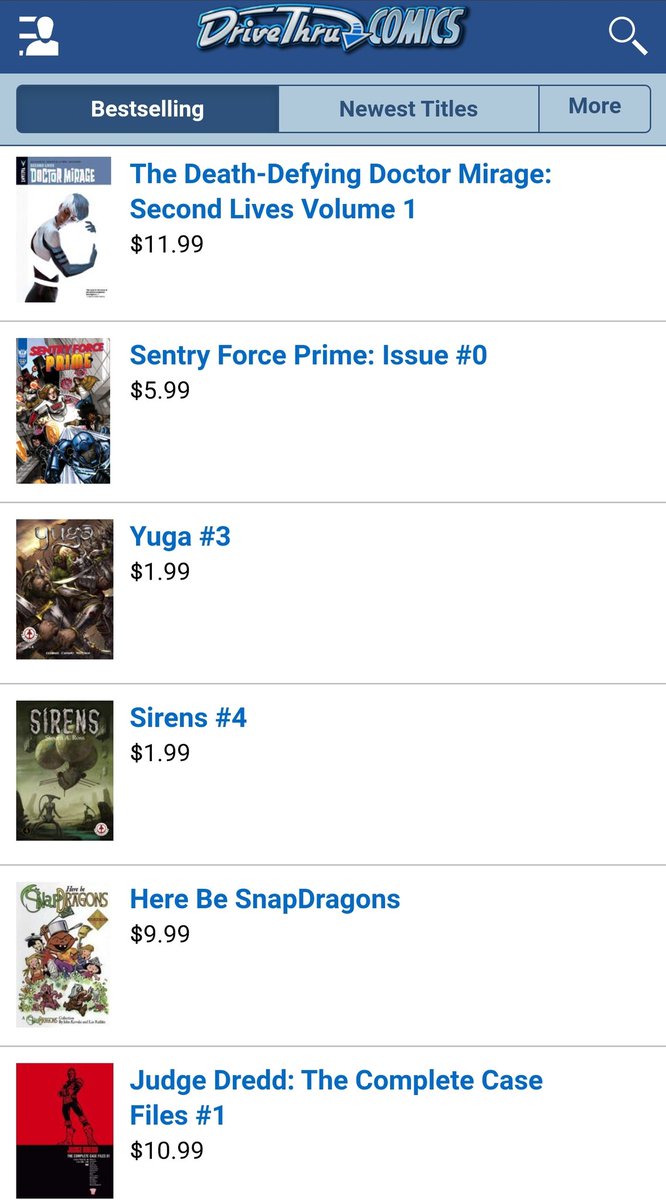 Penyuka komik US digital, bisa main2 ke DriveThru Comics yg isinya banyak komik murah dari berbagai genre. Kalo mau cari komik gratis juga ada, tapi nyarinya cukup makan waktu. Link:  https://www.drivethrucomics.com/m/&nbsp;