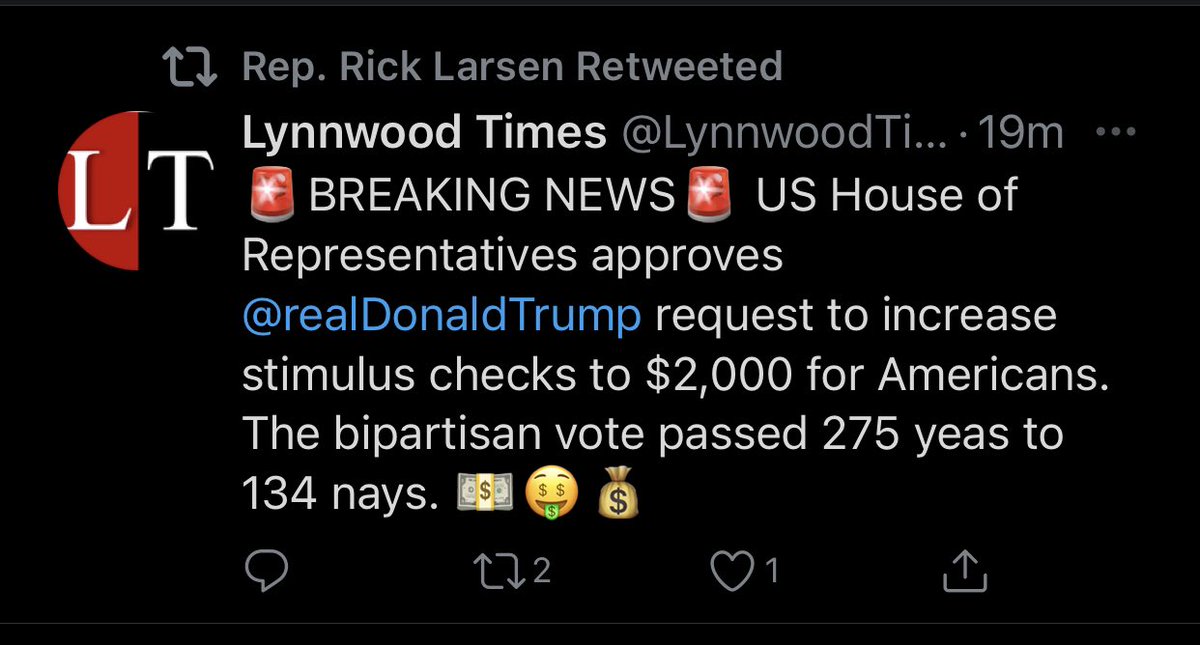 . @RepRickLarsen, you may want to be careful retweeting  @LynnwoodTimes—the paper is run by Republicans and their official account follows dozens of Q Anon accounts and other far-right accounts like Patriot Prayer.