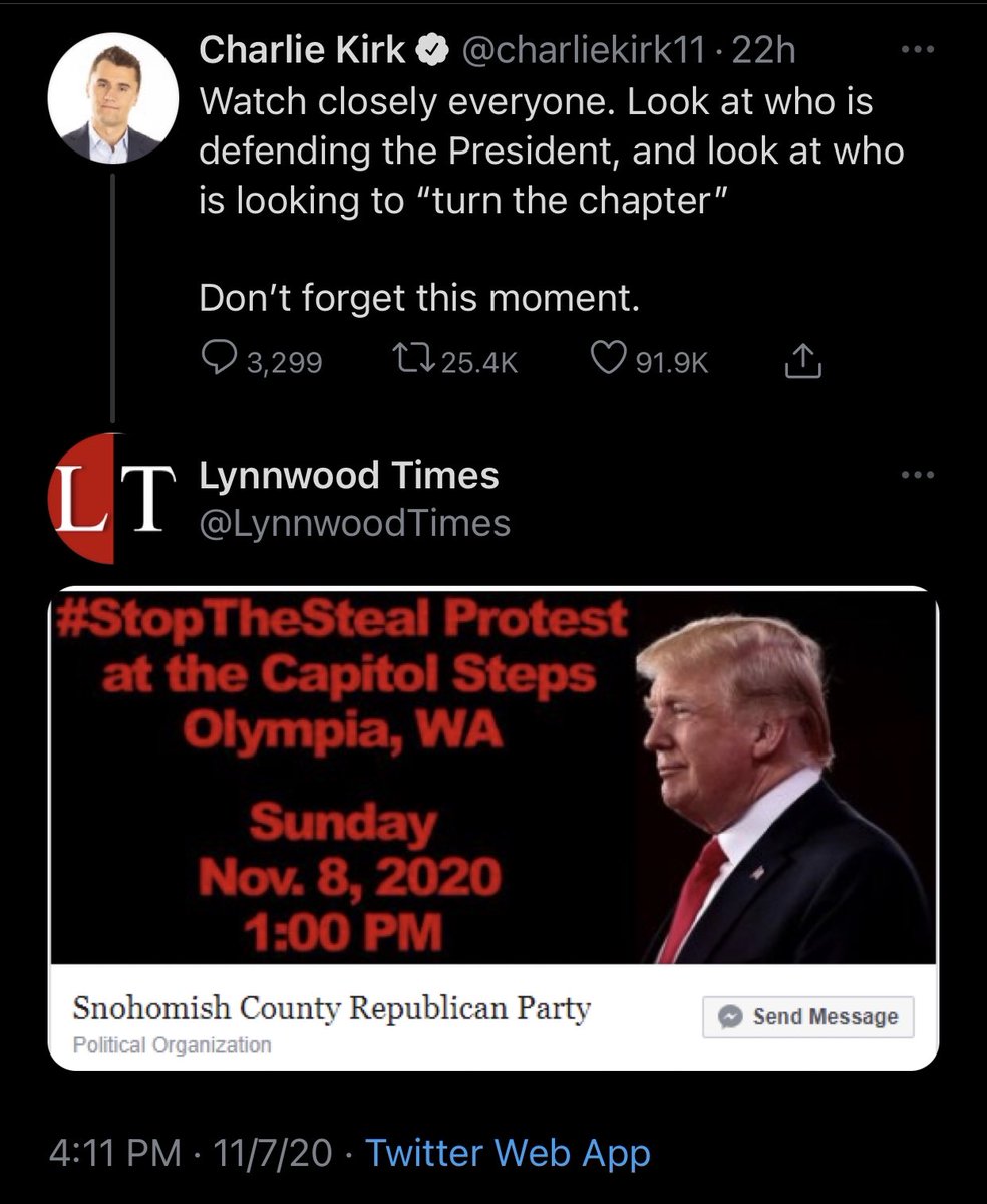 Last month, the newspaper was active on Twitter promoting Stop the Steal protests. When I called them a week after these tweets, I spoke with David Schirle, their sales guy—and former Republican State House candidate.