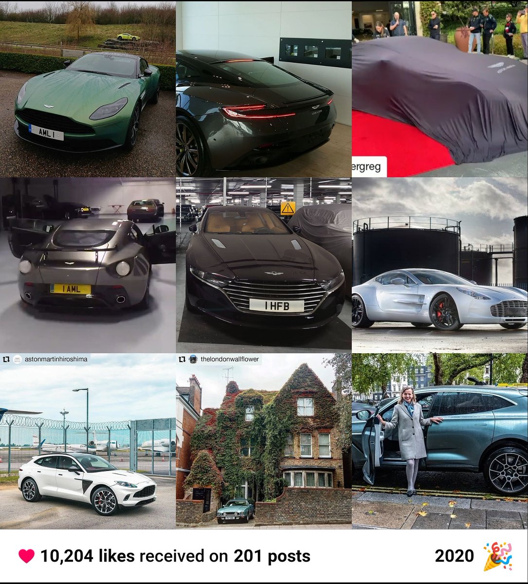 DB_Trophy's tweet photo. Our top 9 for 2020.
Wishing you a happy and prosperous New Year with many more automotive events and car spotting opportunities ππ¬π§π
#astonmartin #db11 #AMR #dbx #zagato #lagonda #dbtrophy https://t.co/usAB5RXwqZ