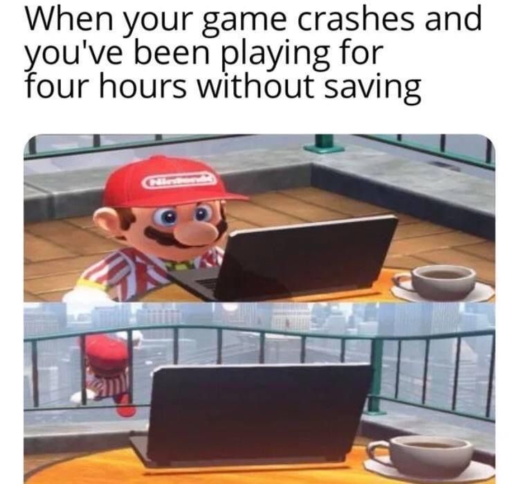 In the medieval days of gaming before autosave...