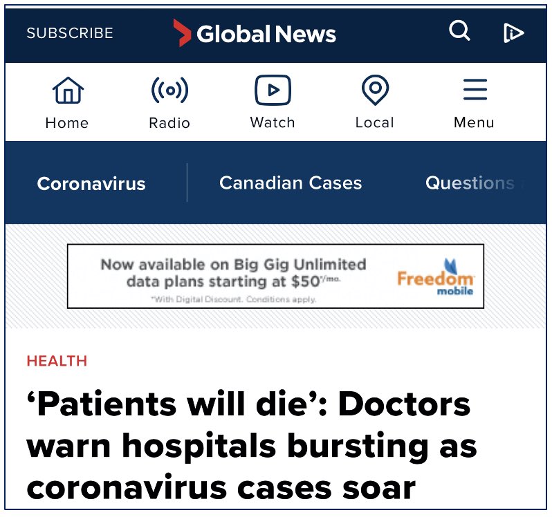 7/ However, these days we are flooded on a daily basis about how the hospitals are full & bursting w/ patients. 2 questions we need to answer are:1- Is this something unique to 2020? &2- What is the current status of resp. virus hospitalizations in  #Ontario? #COVID19  #Canada