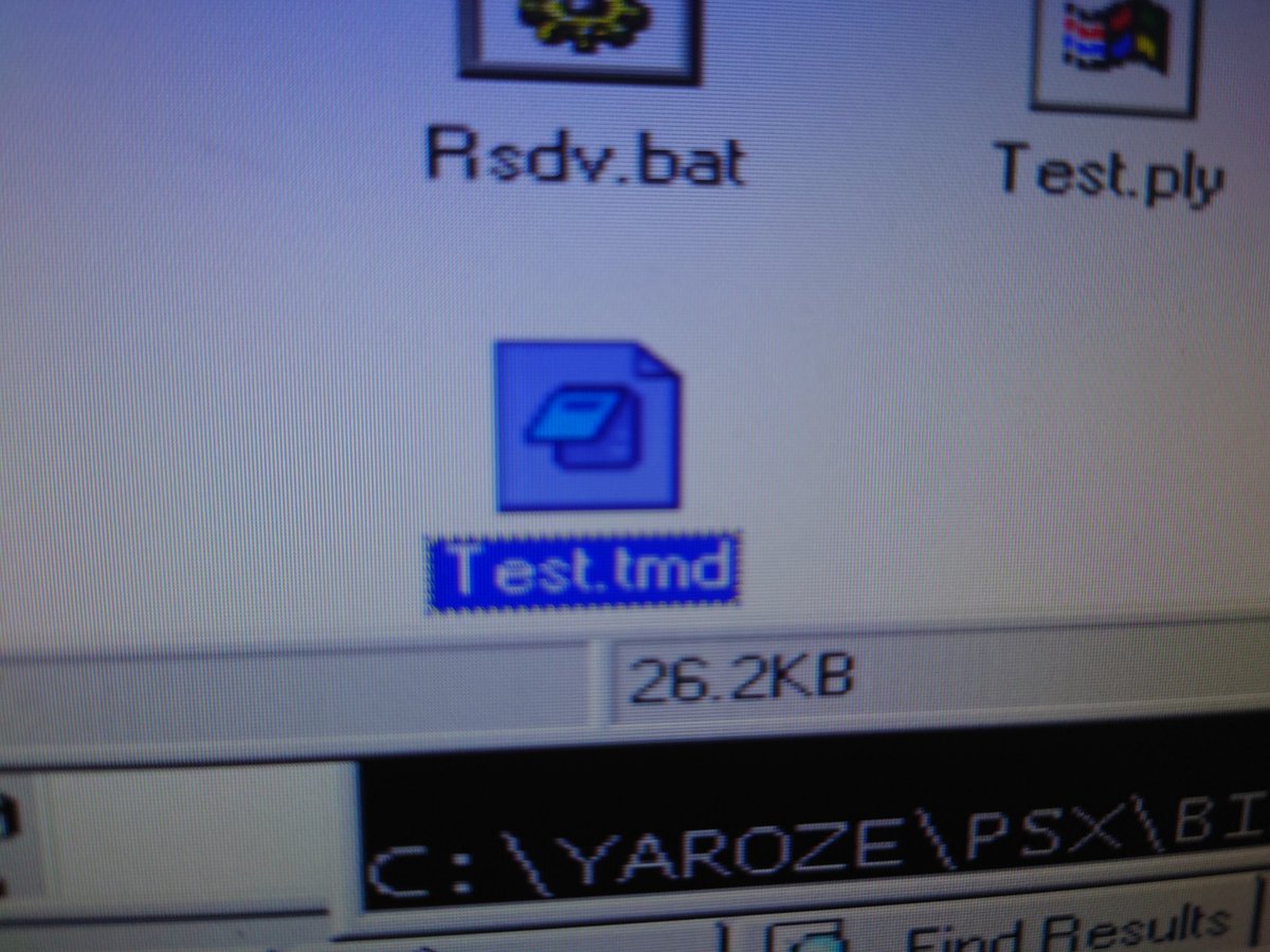 The RSD file contains poly, material, and relationship data. We just want the poly data in TMD format, so we use rsdlink.exe to create it. Now we've got poly data in a format for GsSortObject4.