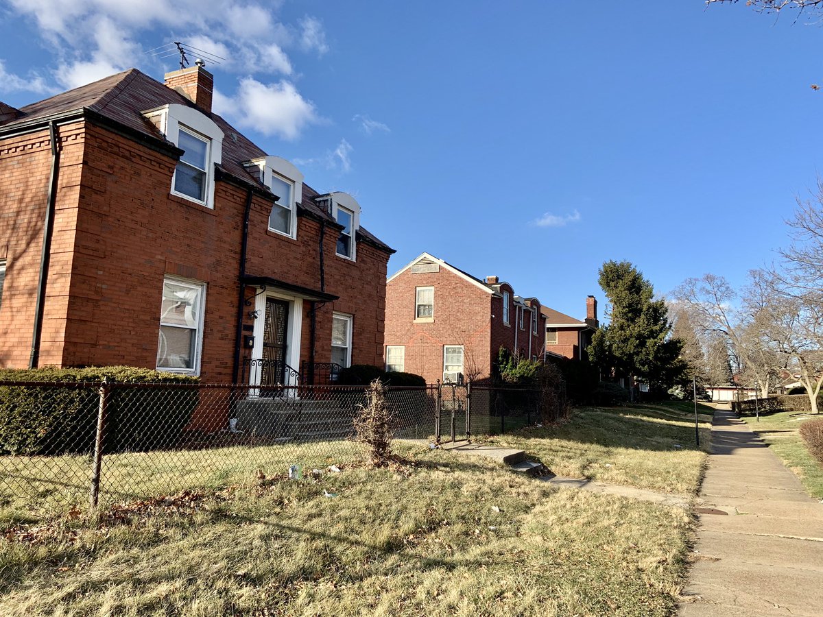 In 1937, he designed Euclid Court, off 75th Street, where houses would face not a street but a grassy pedestrian space 16 feet wide. The project, with Trib called “spectacular,” would have two retail buildings out front on 75th. They were never built. The houses cost $12,500.