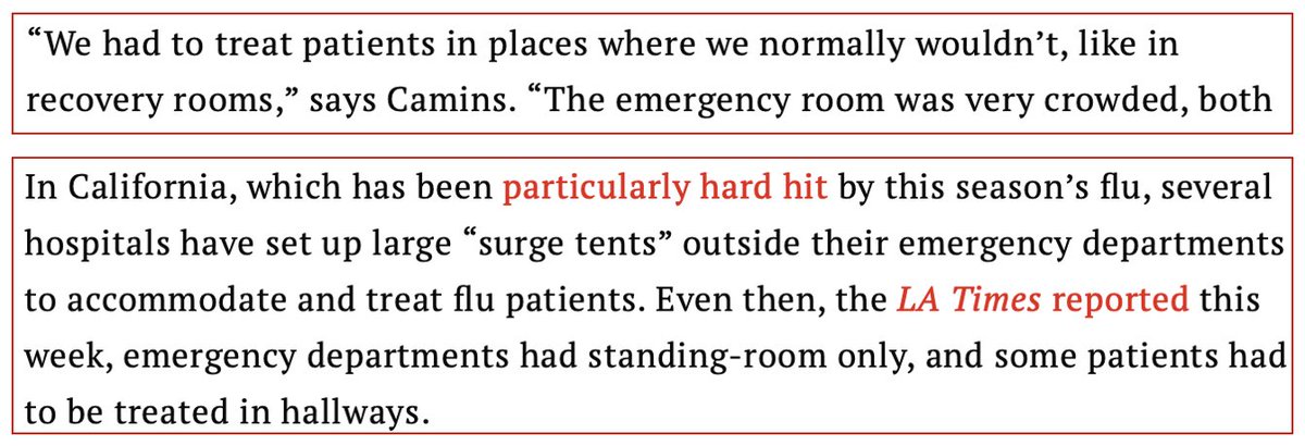 10/ Remember the temporary tents put up to house Covid patients (that mostly went unused)? Not unique to 2020. 2018 was a bad flu year, hospitals were bursting & surgeries were postponed #COVID19  #Coronavirus  #lockdown  #science  #data  #Canada  #Ontario  #cdnpoli  #onpoli  #virus