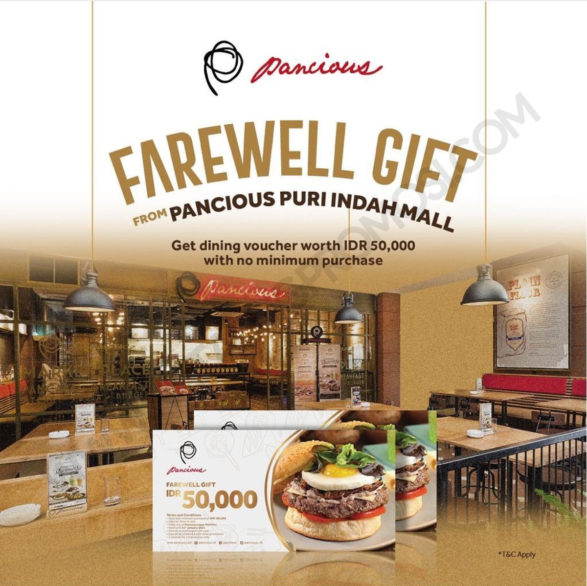 katalogpromosi's tweet image. Pancious Promo FAREWELL GIFT - Dapatkan voucher Pancious senilai IDR 50,000 berlaku mulai tanggal 21 Desember 2020 - 10 Januari 2021 hanya di Pancious Puri Indah Mall

Lihat yuk info promo selengkapnya di sini &amp;gt; ow.ly/OqfO50CVTkR

#pancious #promo #diskon #voucher #cashback