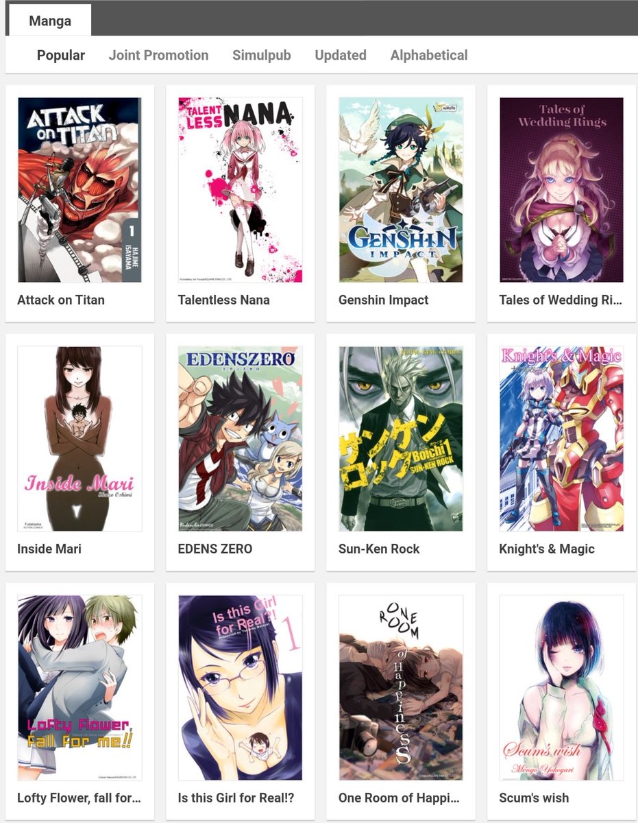 Crunchyroll ini punya sistem berlangganan premium berbayar buat akses koleksi manga dan anime mereka. Tapi kalo mau coba dulu, ada free trial 2 minggu. Lumayan lama untuk melahap berbagai judul manga yang tersedia.Link:  https://www.crunchyroll.com/comics/manga&nbsp;