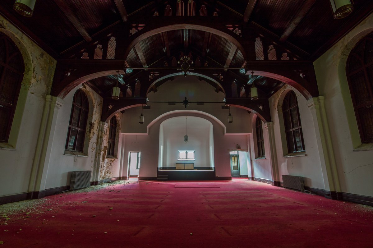 with us, trying to show us as many highlights as he could in the remaining time that we had. We covered the vast labyrinth of tunnels, the maintenance shops (which still had a skeleton crew running the utilities), the gym, powerhouse, one of the two chapels, many connecting