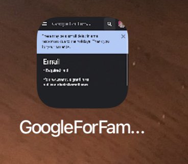 Today the 5yo took the nuclear option. He “power washed” his laptop to evade parental controls. I suspect I’ll be corresponding regularly with the family link customer support team so I added it to my Home Screen. 