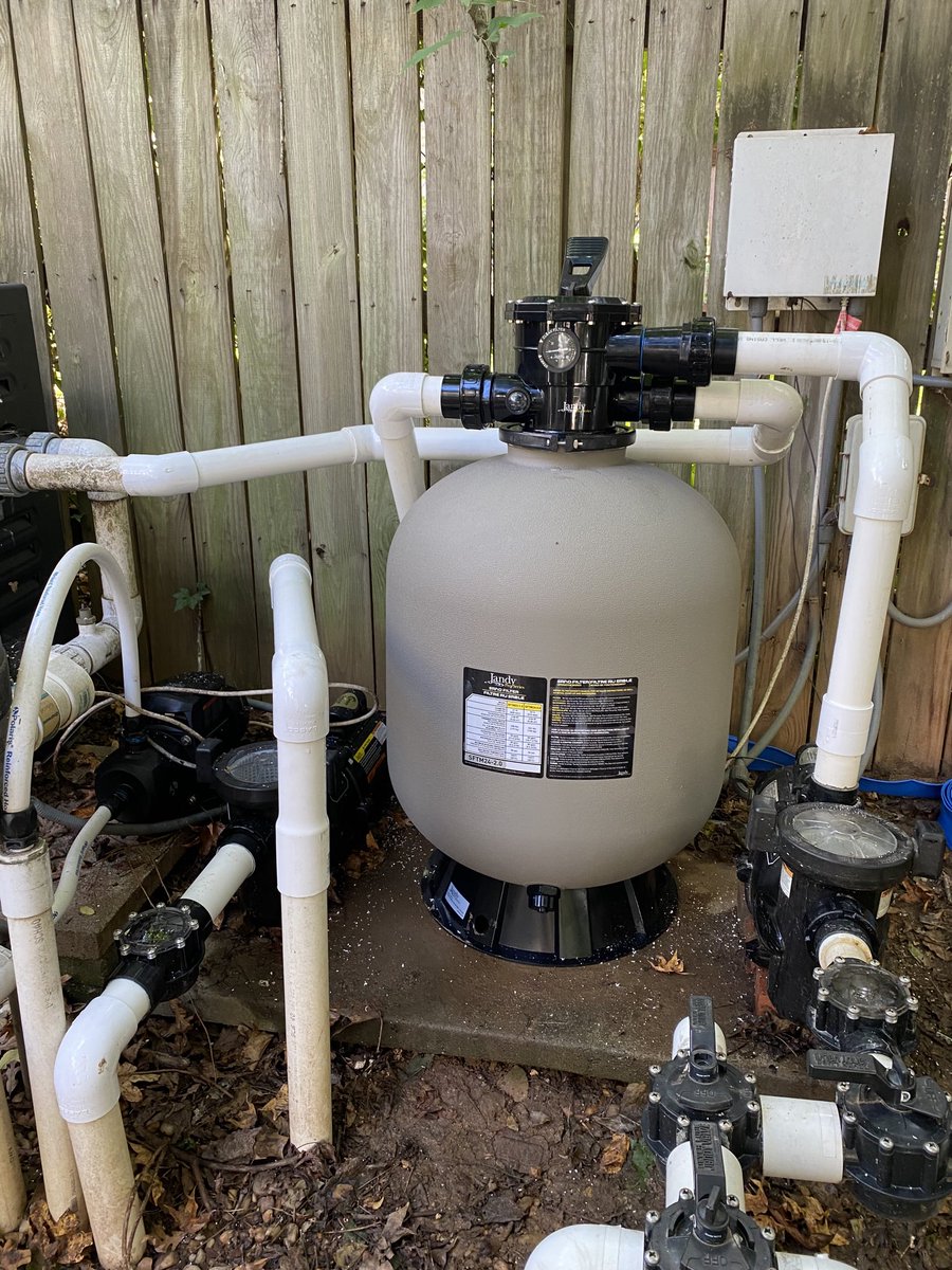 Thanks ⁦@Fluidra_NA⁩ for the new sand filter customer is getting older and no more future cartridge filter cleanings for this customer. #goldenyears #smarternotharder #costeffective #savetheback #poolcareandrepairs