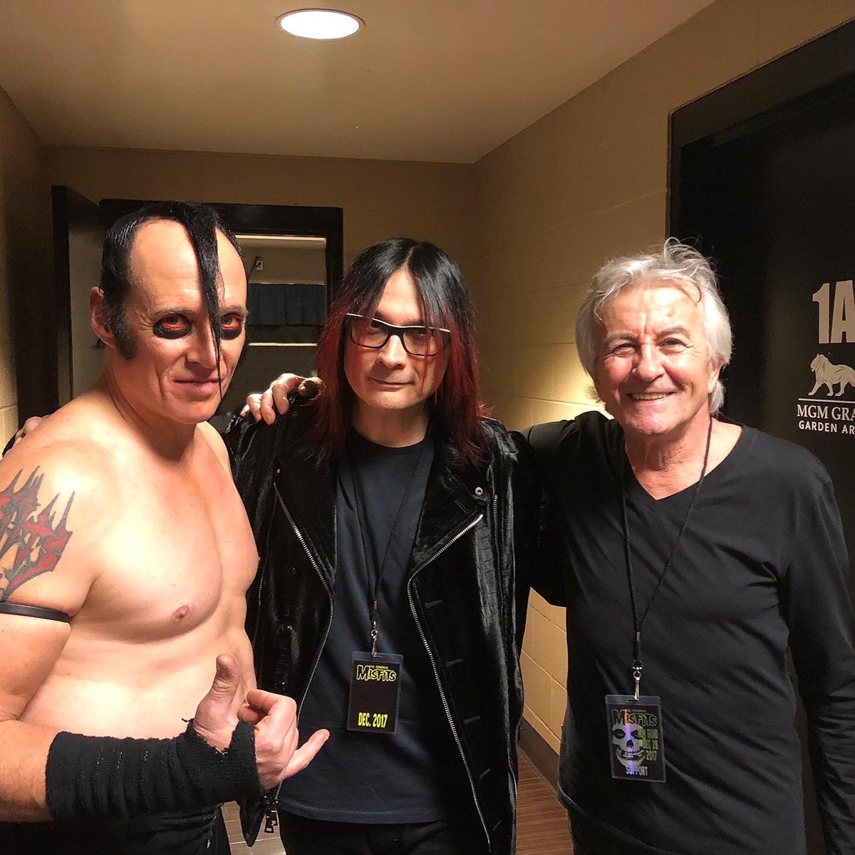 3 years ago today, Jerry Only (Misfits), Lee Ving (Fear) & I backstage at MGM Grand Garden Arena in Las Vegas (Original Misfits & Fear played that nite). In this moment, when I asked, Lee shared some great stories of working with his friend the late, great, John Belushi.