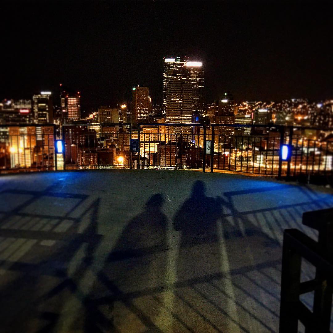 Thanks to that trip I've become more invested in WPA politics than I ever imagined. It was ALSO the trip during which we somehow managed to eat  @primantibros THREE TIMES IN 1 DAY without dying, attend a Penguins playoff game & took this really cool pic atop Mt. Washington: