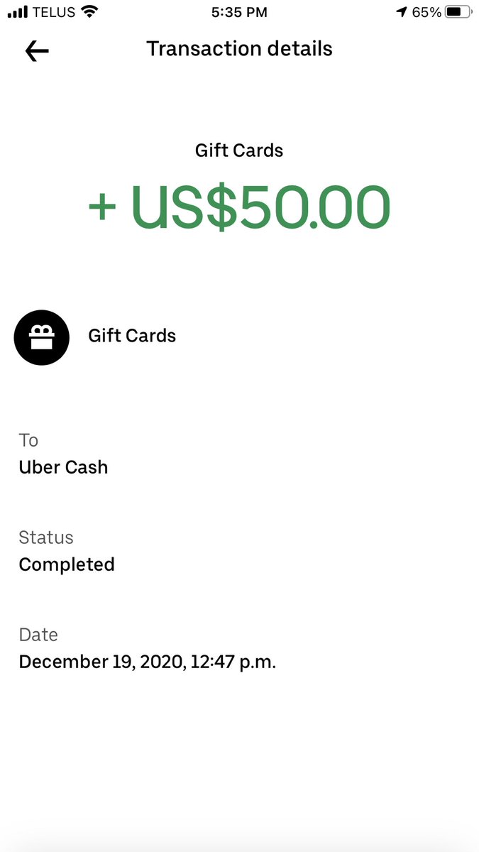 TianaGale's tweet photo. @Uber_Support I got a gift card for Christmas. I followed all the steps to redeem it, and I see it in my account (see pics), but my Uber Cash is not increasing. The person who gave me the card was from the USA, Im in Canada. Is that why? https://t.co/qyOcAkXAD7