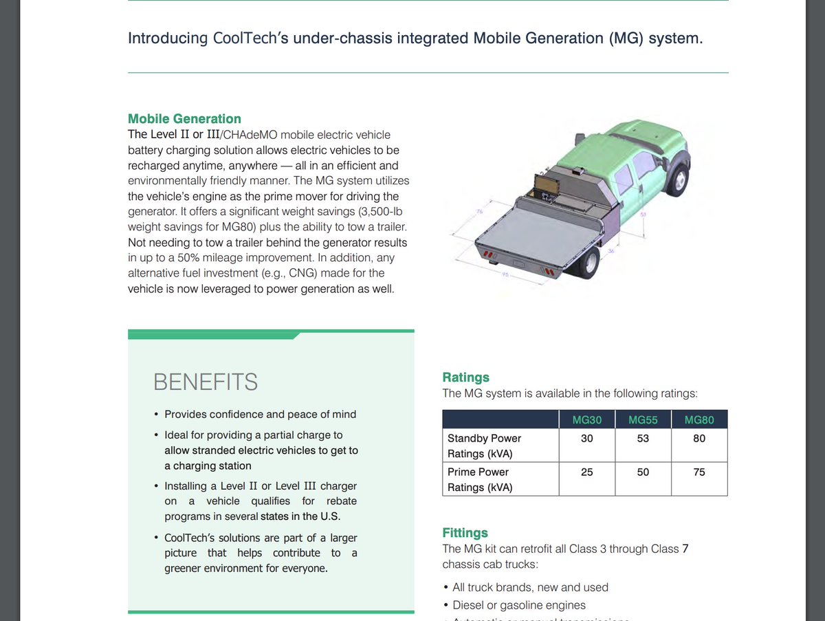  $WARM Part 2: The company has has highlighted on their website that this mobile generator can be used as a mobile electric vehicle battery charging solution, in an efficient and environmentally friendly way. $BLNK  $JNSH  $BSRC  $COUV  $HBRM  $PTTN