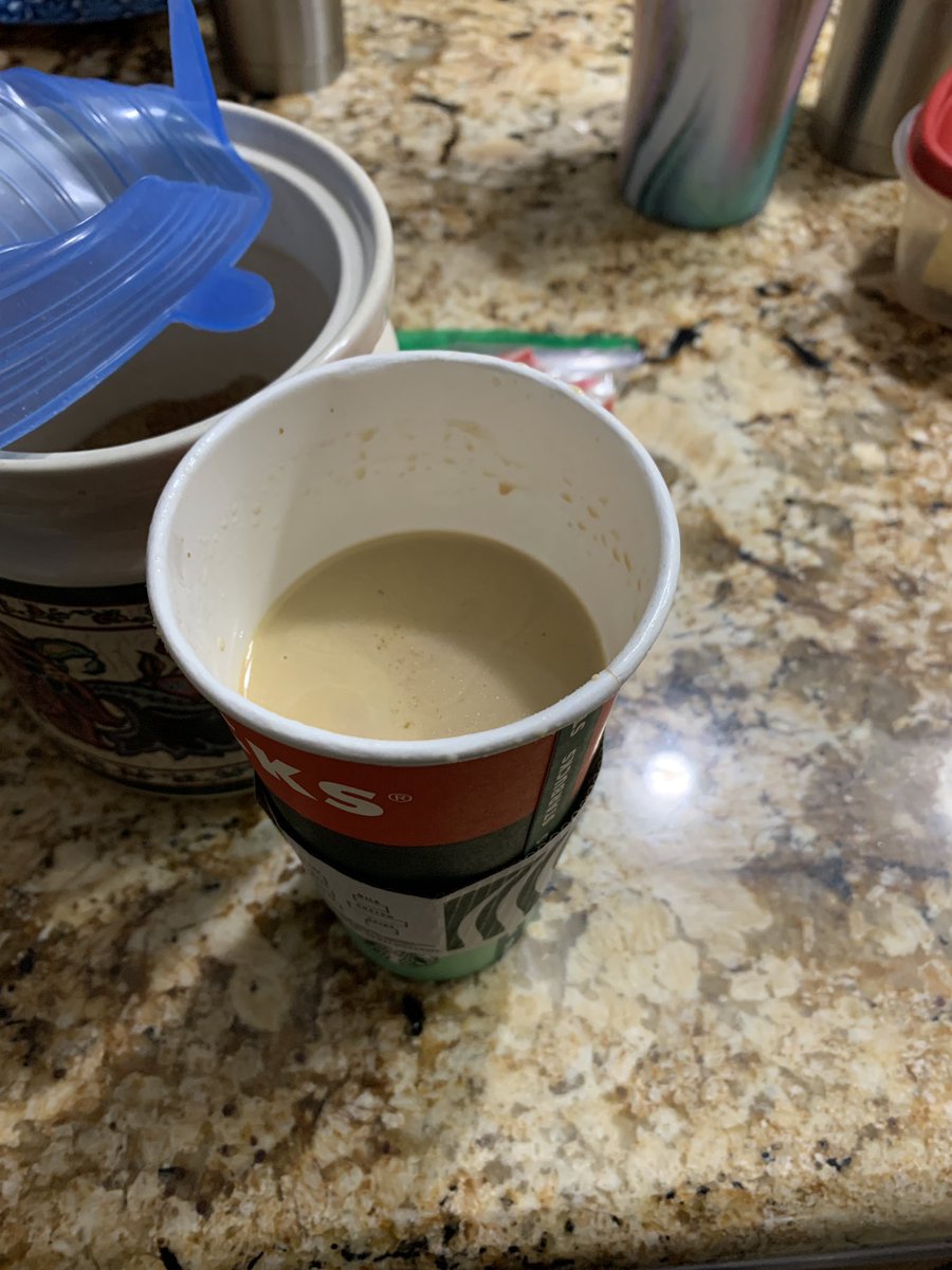 CoopMartian's tweet photo. Come on @Starbucks I order the biggest cup of coffee and this what I get!!???? SMH https://t.co/Dan7l4UlZN