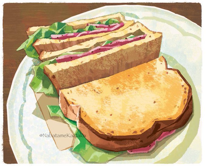 「皿 サンドイッチ」のTwitter画像/イラスト(新着)｜6ページ目