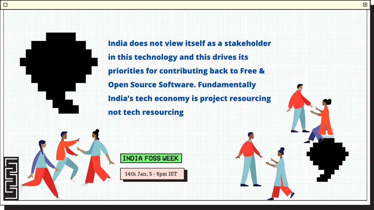 CivicDatalab's tweet photo. Join us and discuss the challenges and opportunities for Free and Open Source Software businesses in India at the panel on #FOSSandBusiness on the 14th of January 2021. Register at: https://t.co/7NocfzgtEz ! #IndiaFOSSweek https://t.co/M0ARvYCIPJ