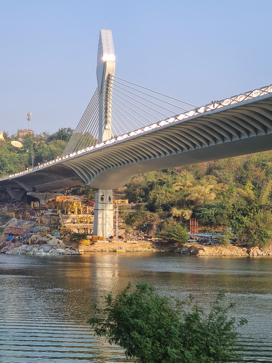 Andrew007Uk's tweet photo. Views of Durgam Cheruvu bridge and around as seen on my recent walk.
#KnowYourCity #ExploreOnFoot https://t.co/7PSNHlgaOx