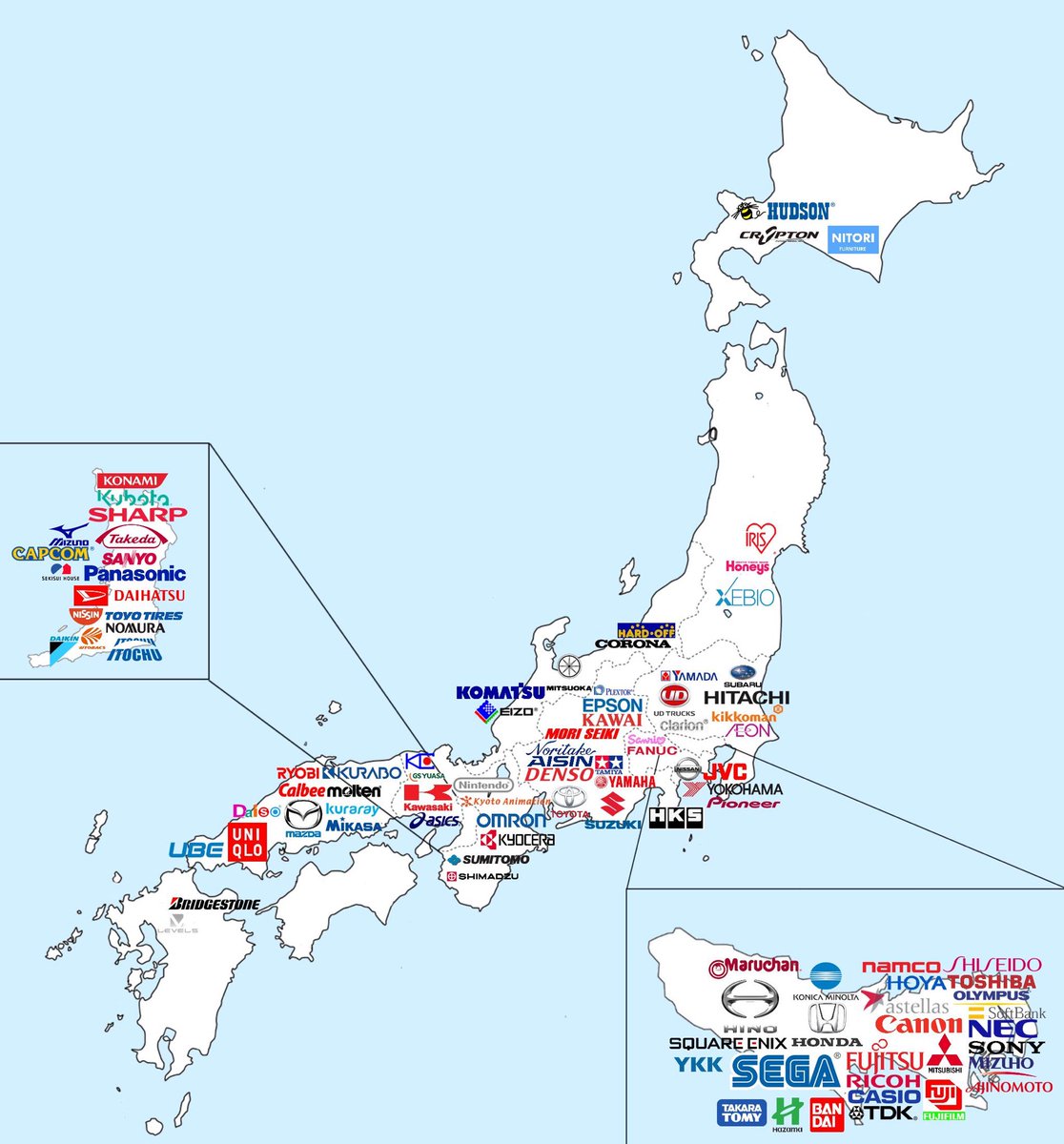 ドイツの大企業の分布図 ーラインラント 経済格差で西側が凄いことになってる Togetter