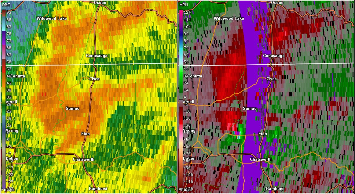 A weak sub-severe thunderstorm did not appear organized enough for the NWS to issue a tornado warning on it yet, unfortunately, the truth was that a high-end EF2 was on the ground. It was the deadliest EF2/F2 tornado since February 12, 1950