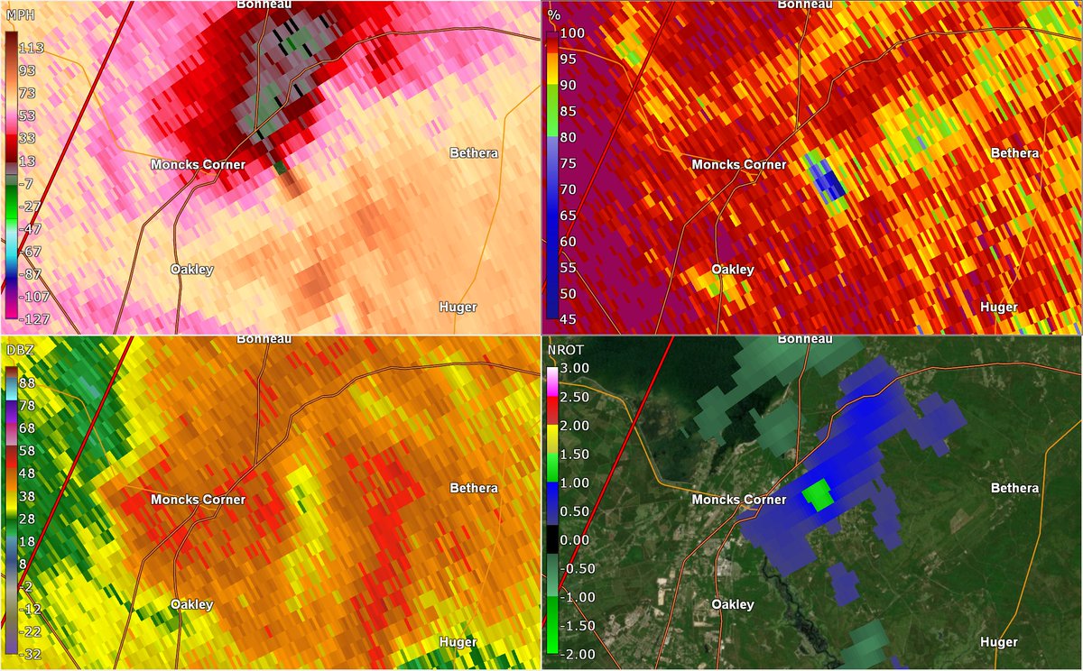 The final intense tornado from the great 2020 Easter Tornado outbreak occurred right over Moncks Corner. One home lost its roof and nearly all of its second floor, warranting the EF3 rating. Several were injured, but thankfully nobody was killed.