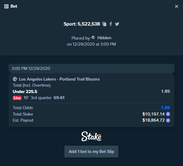 Stake High Roller tweet media