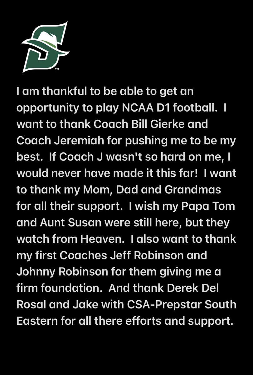 _Andrew407's tweet image. Very blessed to say that I have committed to Stetson University @PrepstarFlorida @PrepStarSE @BeELITE__ @trenchmenAC