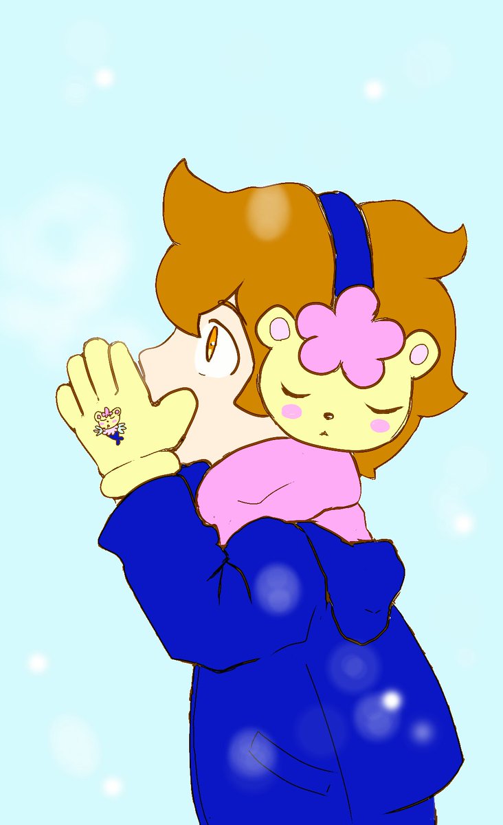 冨士原直子 絵描き On Twitter くまぎょランド かえでくん デジタルイラスト 一次創作 耳あて Pixiv今日のお題 Sensei 娘が塗りました Https T Co Ge0kqpt9eo