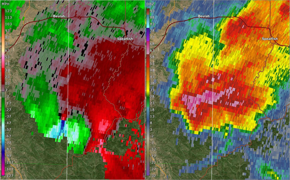 This large and very intense tornado leveled many trees in one of the most complex multiple-vortex damage paths I've ever seen. Thankfully, this EF2 remained completely in the Forest, and would have done serious damage had it been further north.