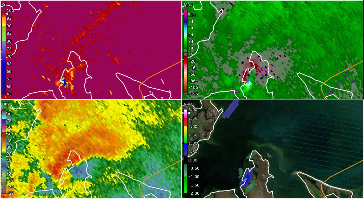 On September 17th, 2020, an isolated low-topped supercell spawned a likely strong tornado that impacted marshlands on private property, along the North Carolina coast