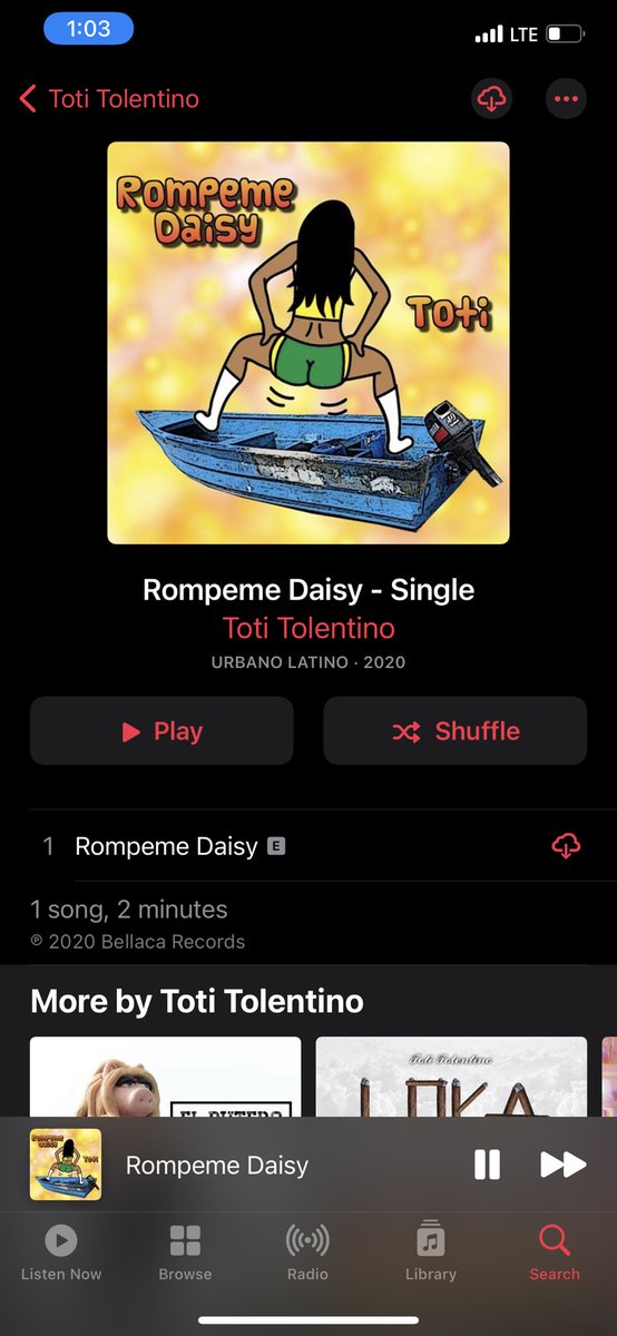 TotiTolentino's tweet photo. ‘RÓMPEME DAISY’ DISPONIBLE EN TODOS LADOS ✨✨✨✨✨✨ #BellacaRecords https://t.co/EfhTSNQLy7