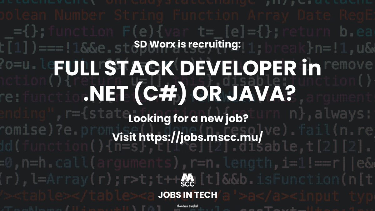 Mscc Are You A Full Stack Developer In Net C Or Java Check Out This New Career Opportunity At Sd Worx On T Co Utx3dxyljk Jobsintech Developers Recruitment T Co Zf7zh4stsv