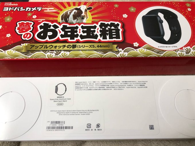 ヨドバシカメラ　夢のお年玉箱　アップルウォッチの夢　シリーズ4　44mm　福袋