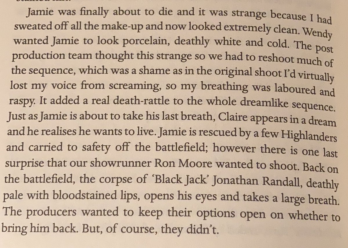 I had NO IDEA about this. 301 is probably my top choice for most technically-perfect episode, it’s a masterpiece. But if BJR lived?? (And now I wonder about the difference in Sam’s takes - I love the raspy, dying Jamie that we got. What exactly did we lose???)  #KrisReadsClanlands