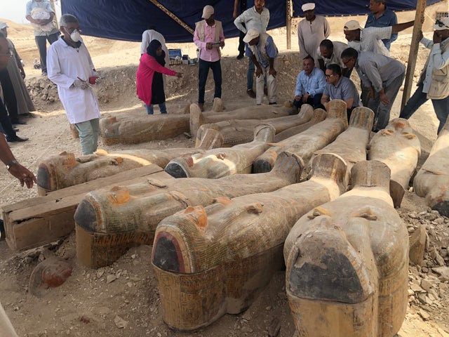 Locals discover 20 coffins of unknown origin