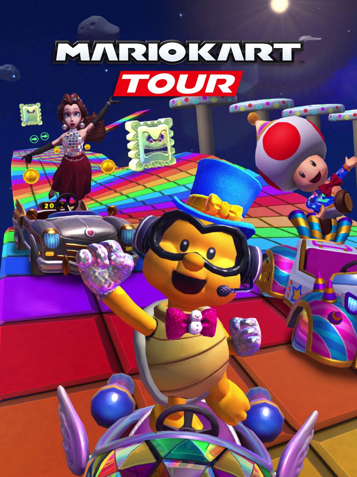 Here is the 3 tour celebration roadmap for the upcoming r 3 Tour  Celebration! Who can you spot in this image? 🤔 : r/MarioKartTour