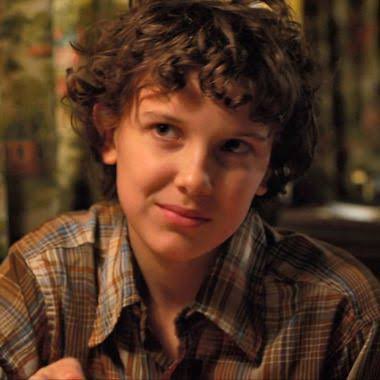 el with curly hair; a thread