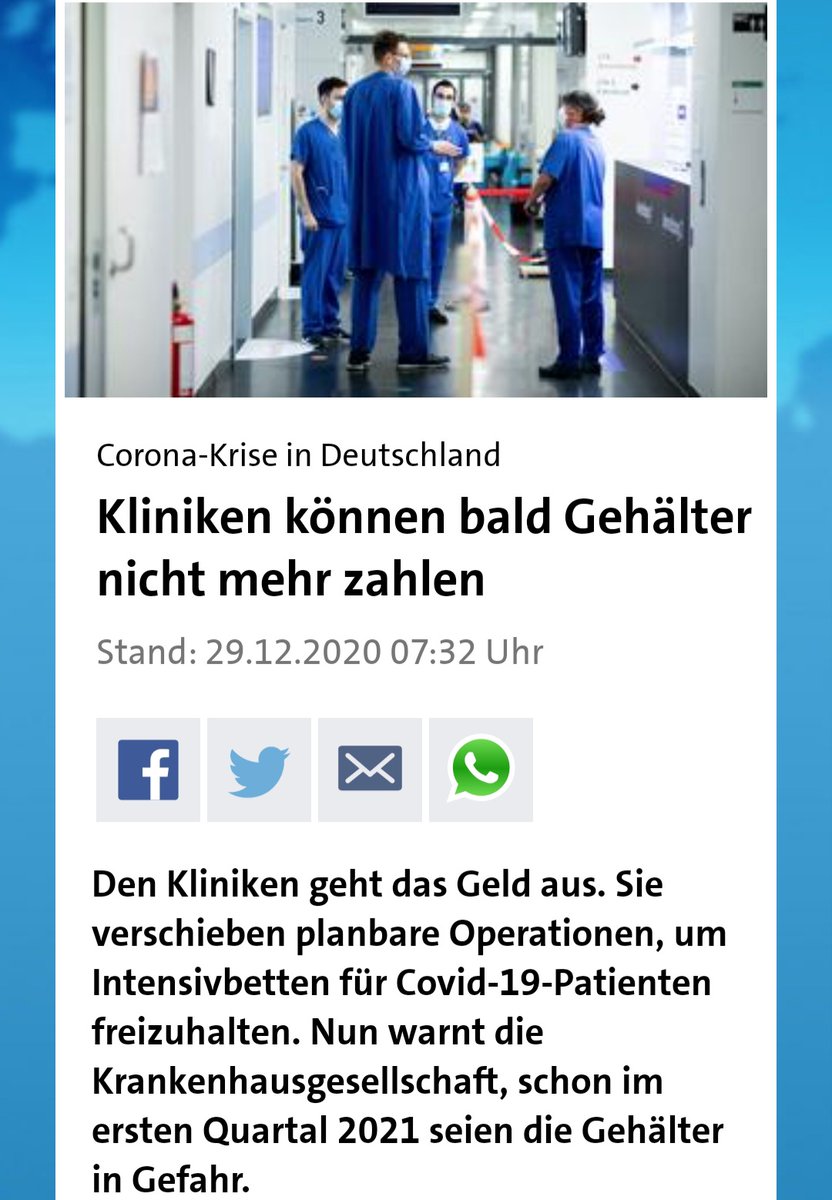 Krankenhäuser sagen, sie können bald die Gehälter der Mitarbeiter*innen nicht mehr bezahlen, weil zu viele Operationen verschoben werden mussten.

Der Markt regelt einen Dreck.
Krankenhäuser gehören in öffentliche Hand!