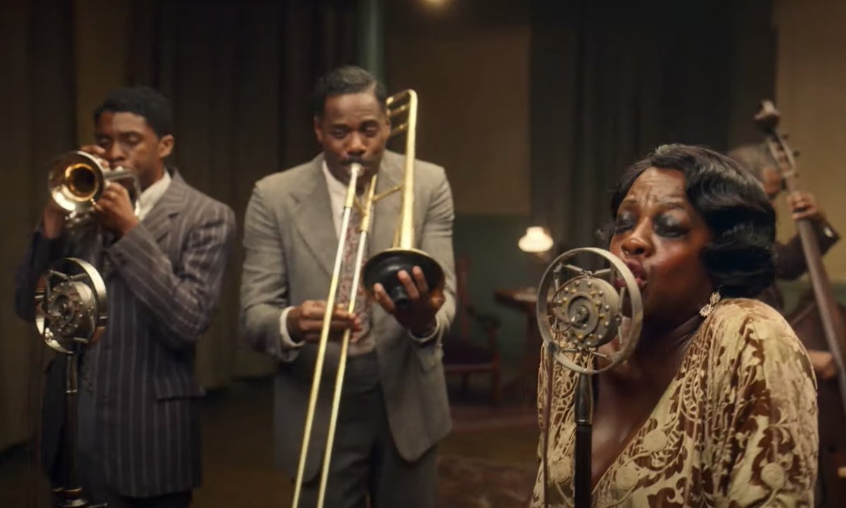 Ma Rainey's Black Bottom. The movie had a really theatre play type feel about it. They adress a lot of important issues in the movie. Music connects. Acting performances of Chadwick Boseman and Viola Davis the best thing of this movie, breathtaking acting. Thank you Chadwick 