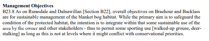 Forestry aside, management here is interesting. It's managed for conservation with sporting use now coming second in priority list. In my time spent there I've yet to see bad sporting practice. Management Agreements are in place with the RSPB and landowners for non-RSPB land.