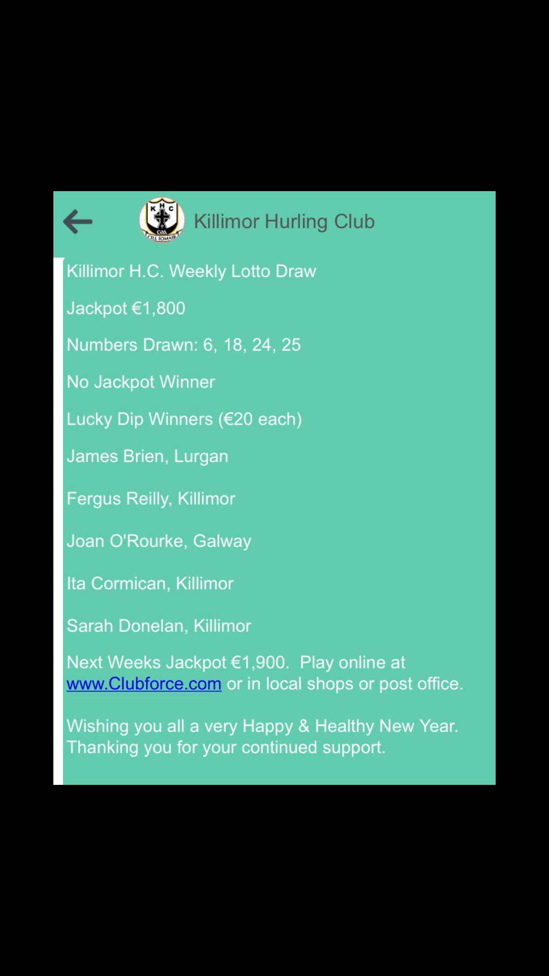 New years lotto draw deals