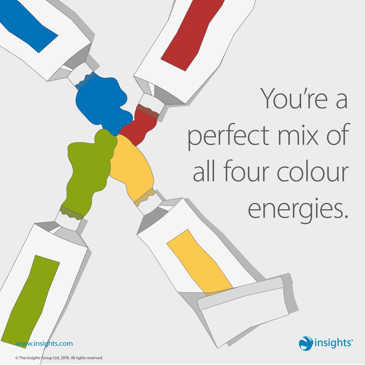 A reminder: we are a fabulous mix of all four colour energies and our lead isn't always the only one on show. We can mix, blend and dial-up each of these whenever we choose - the trick is self-awareness.

Agree? 

#LoveYourColourMix #InsightsDiscovery
