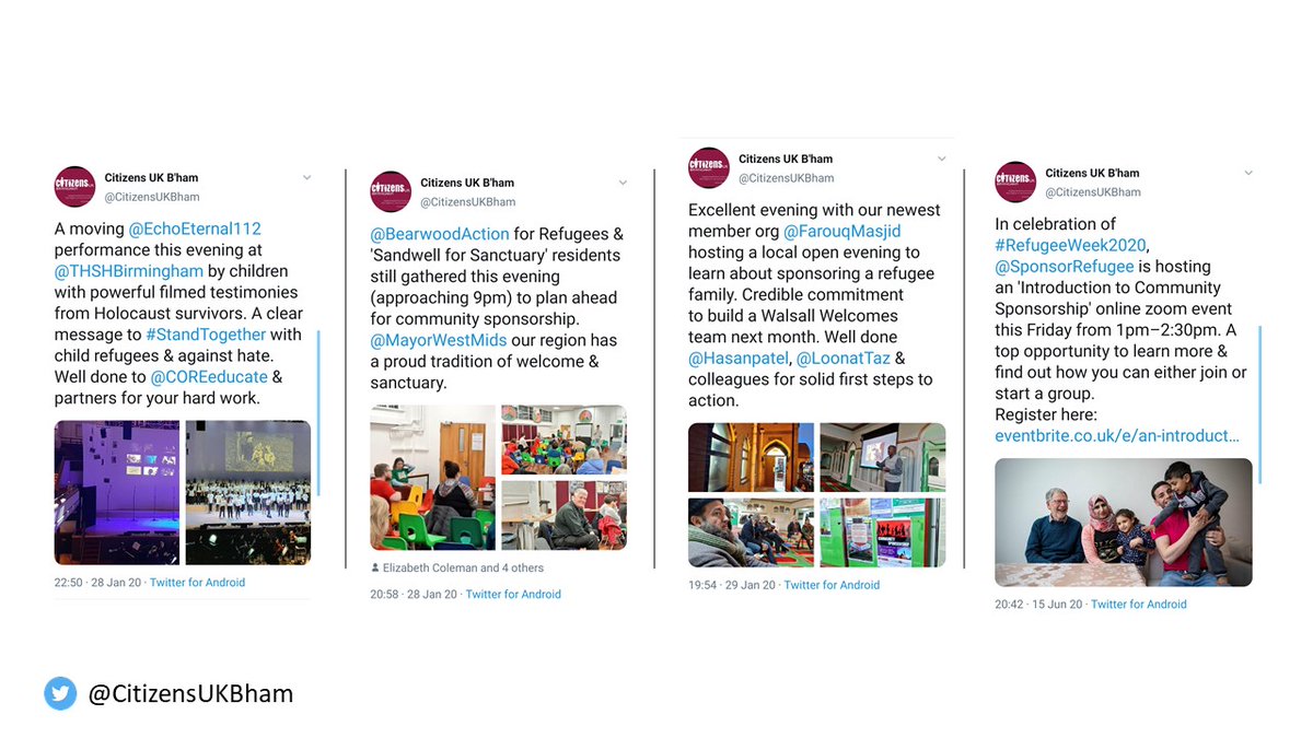 [7] On 'building a region of welcome', 5 years of organising on Sanctuary led to support for more community sponsorship + resettlement of refugees, whilst we built the power of ethnic minority businesses to survive the pandemic.