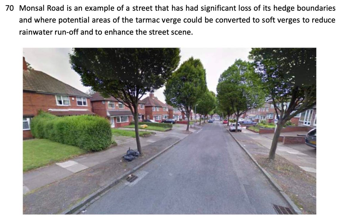 The link to cars is never made, perhaps because it would require local residents to face up to uncomfortable truths. The document mentions that a few trees will be lost because of Sprint while also including photos of cars parked on dead grass verges & not making the connection.