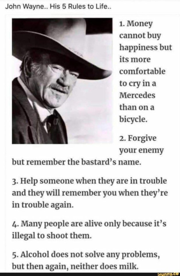 shepdf's tweet photo. John Wayne had a code he lived by. https://t.co/Ia7RM1xc1J