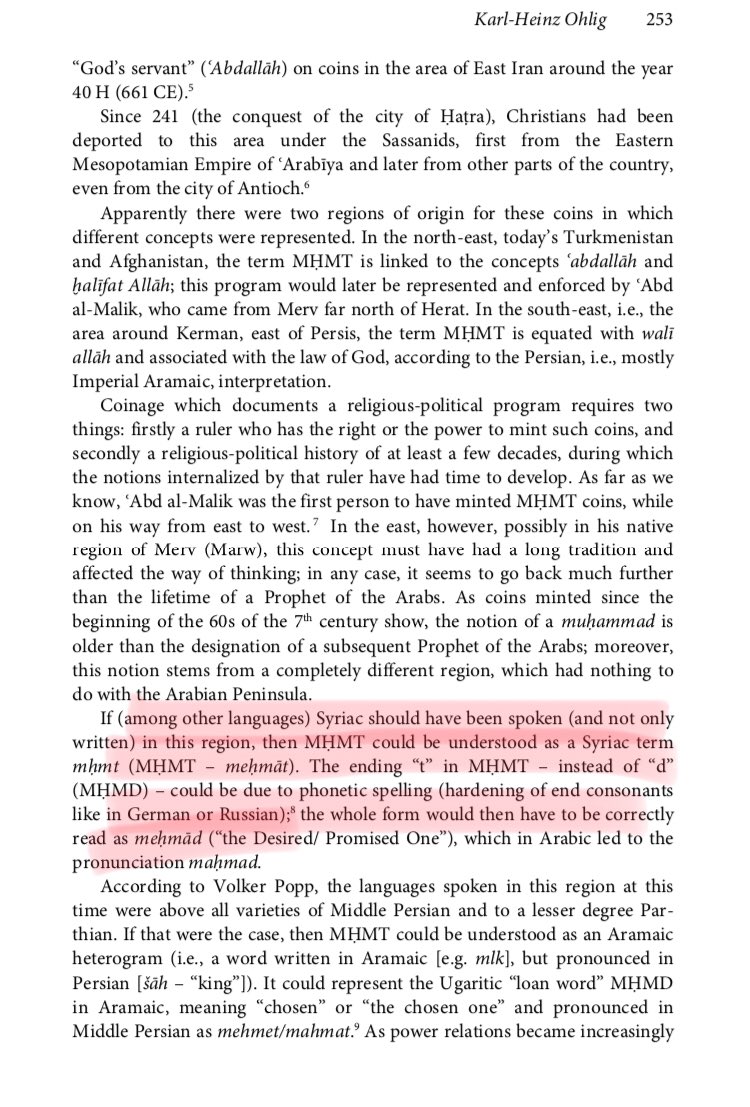 17/n If (among other languages) Syriac should have been spoken (and not only written) in this region, then MḤMT could be understood as a Syriac term mḥmt (MḤMT – meḥmāt).