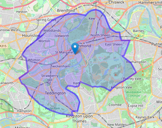 We are open every night from 4:30pm to 9:30pm !  For deliveries and Deliveroo's.    Radius of Deliveroo shown here!